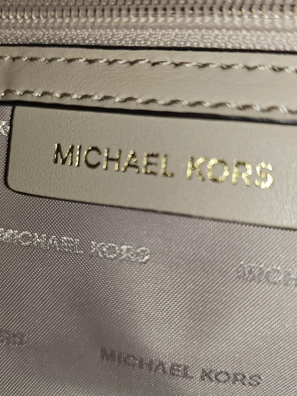 Michael Kors Mercer Medium Two-Tone Leather Satchel Purse